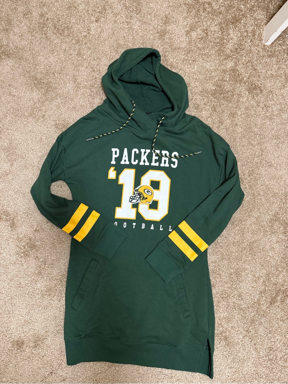 Green Packers '19 Football Hoodie Dress size M. B44